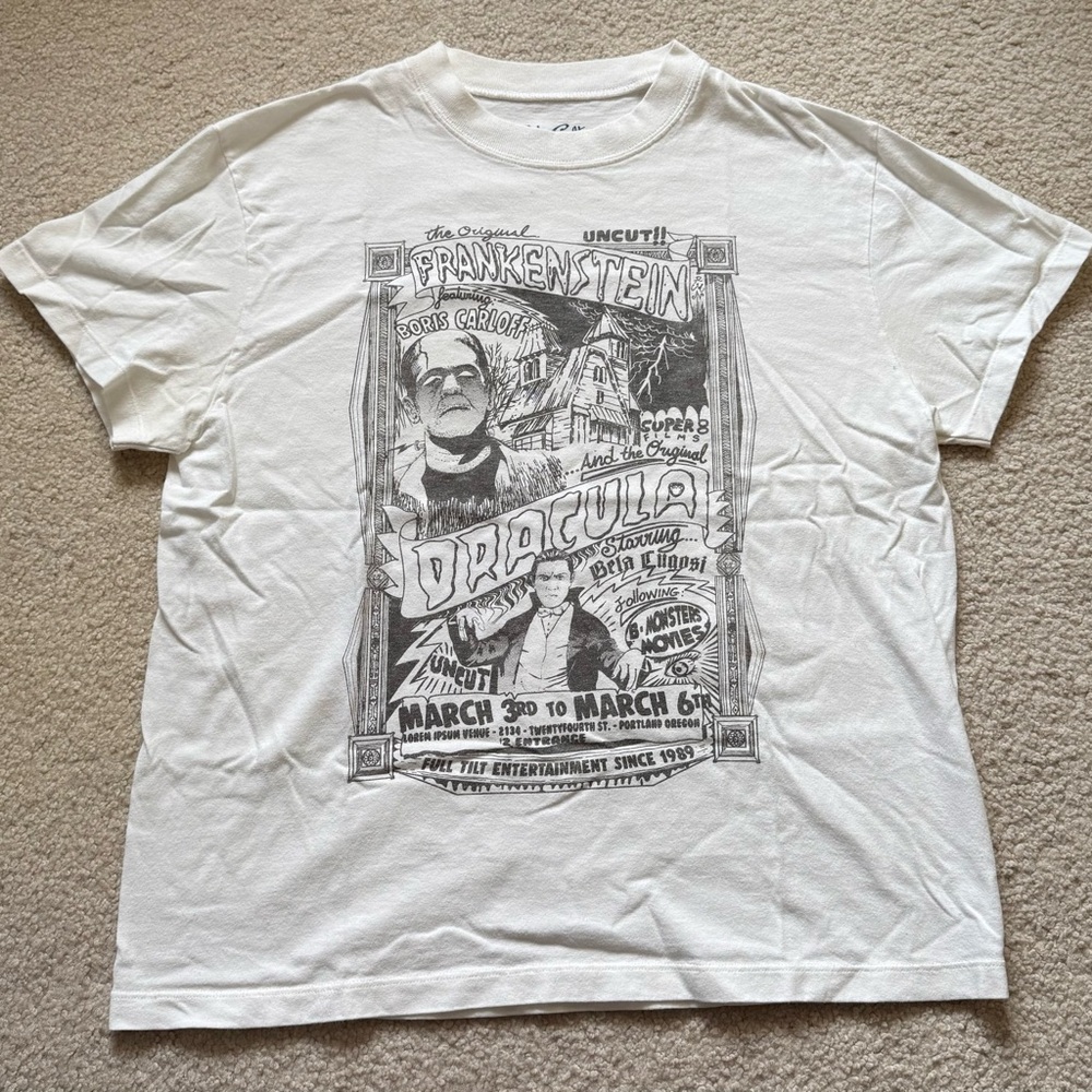 Brandy Melville White Graphic Tee